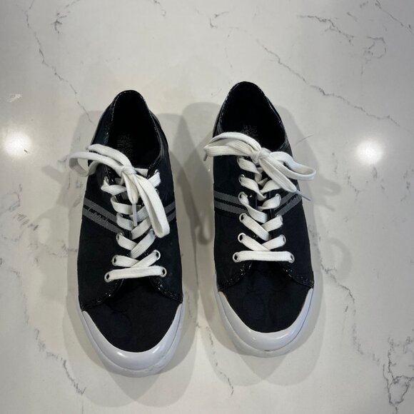 Coach Folly Black/White Low Top Sneaker - size 9 - Picture 6 of 11